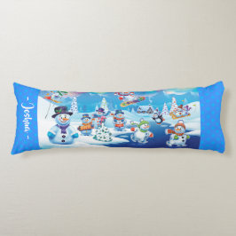 巨大クリスマスクッション冬のワンダーランド雪だるま ボディピロー