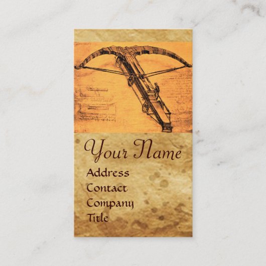 巨大クロスボウのモノグラム 名刺 (正面)