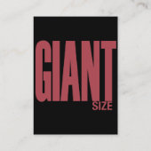 巨大サイズ 名刺 (裏面)