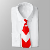 巨大サイ赤と白ズシェブロンのネックタイ ネクタイ (タイ)