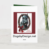 巨大シュナウザーのクリスマスプレゼント シーズンカード (裏面)