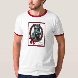 巨大シュナウザーのクリスマスプレゼント Tシャツ