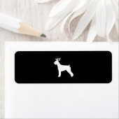 巨大シュナウザーのトナカイのクリスマス犬 ラベル (インサイチュ)