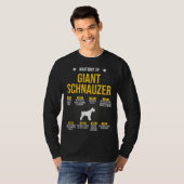 巨大シュナウザー犬の恋人の解剖学 Tシャツ (正面フル)