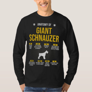 巨大シュナウザー犬の恋人の解剖学 Tシャツ