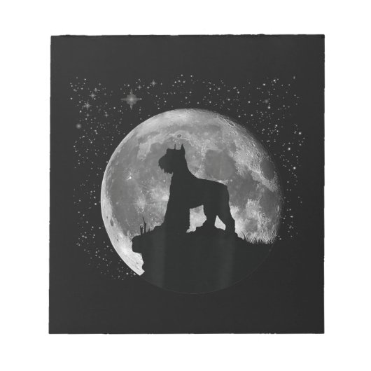 巨大シュナウザー男性女性子供ギフトコピー ノートパッド (正面)