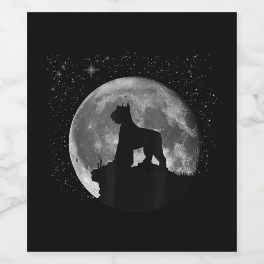 巨大シュナウザー男性女性子供ギフトコピー ワインラベル (シングルラベル)