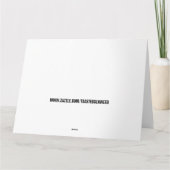 巨大ジャンボ誕生日チンパンジーグリーティングカード カード (裏面)