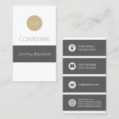 巨大ストライプ灰色 名刺 (正面/裏面)