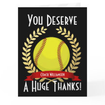 巨大ソフトボールのコーチありがとう黒