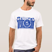 巨大ソ連ロシアのカメラ – ネイビーブルー Tシャツ (正面)