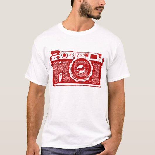 巨大ソ連ロシアのカメラ – Ruby Red Tシャツ (正面)