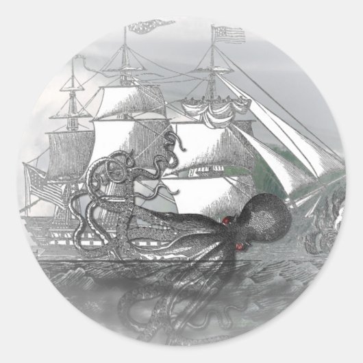 巨大タコによる攻撃 ラウンドシール (正面)