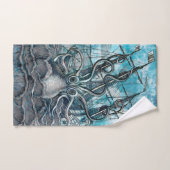 巨大タコブルーシーモンスターセーリングボート バスタオルセット (ハンドタオル)