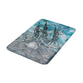 巨大タコブルーシーモンスターセーリングボート バスマット (アングル)