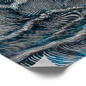 巨大タコブルーシーモンスターセーリングボート ポスター (角)