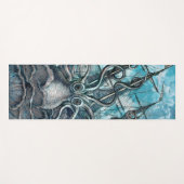 巨大タコブルーシーモンスターセーリングボート ヨガマット (正面(横))