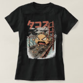 巨大タコモンスターカイジュメキシコ料理かわいいアニメ Tシャツ (デザイン正面)