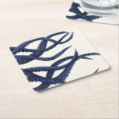 巨大タコ触手 スクエアペーパーコースター (アングル)