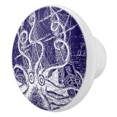 巨大タコ・クラーケンがネイビー・ブルーを攻撃 セラミックノブ (右)