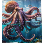 巨大タコ シャワーカーテン (正面)