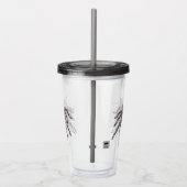 巨大タランチュラ不気味ペンとインクスケッチ アクリルタンブラー (右)