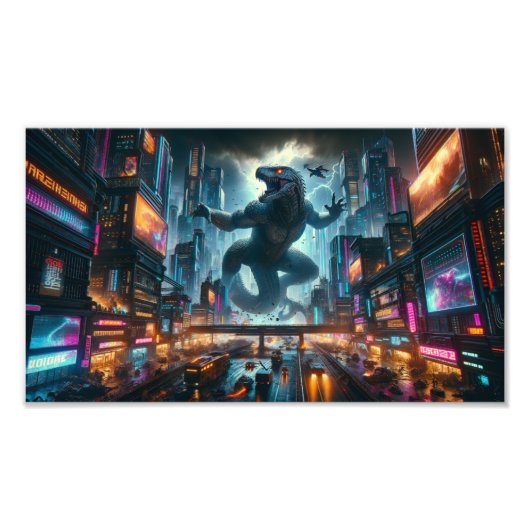 巨大トカゲの怪物 フォトプリント            (正面)