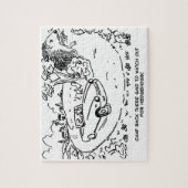 巨大ハリネズミとスポーツカーアニメ ジグソーパズル (縦)