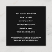 巨大パーソナルトレーナーロゴ名刺 スクエア名刺 (裏面)