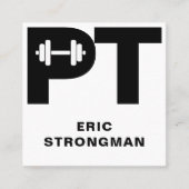 巨大パーソナルトレーナーロゴ名刺 スクエア名刺 (正面)