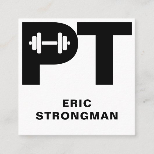 巨大パーソナルトレーナーロゴ名刺 スクエア名刺 (正面)