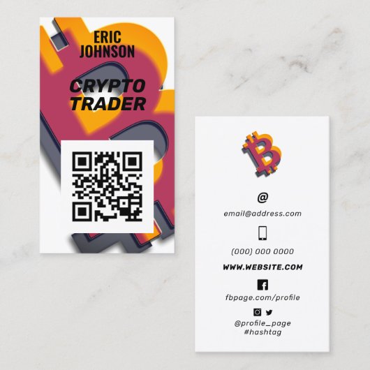 巨大ビットコイン記号  名刺 (正面/裏面)