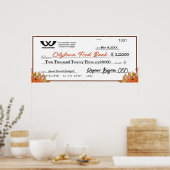 巨大フェイクチャリティチェック秋秋感謝祭 ポスター (キッチン)