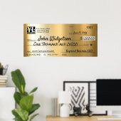 巨大フェイク発表チェック慈善賞金賞 ポスター (ホームオフィス)