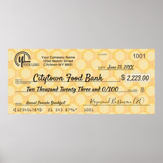 巨大フェイク発表チェック慈善賞金賞 ポスター (正面)