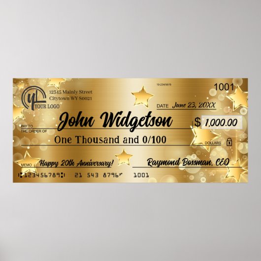 巨大フェイク発表チェック慈善賞金賞 ポスター (正面)