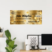 巨大フェイク発表チェック慈善賞金賞 ポスター (ホームオフィス)