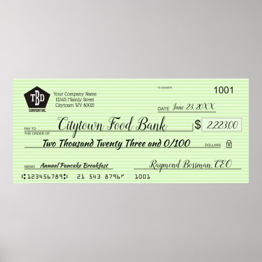 巨大フェイク発表チェック慈善賞金賞 ポスター (正面)