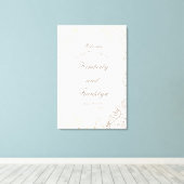 巨大フローラ結婚ゴールデンの歓迎サイン キャンバスプリント (インサイチュ (ウッドフロア))