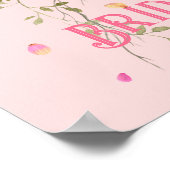 巨大ブーケブライドブライダルシャワーウェルカムサイン ポスター (角)