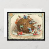 巨大プリンに住むクリスマスの子ども シーズンポストカード (正面/裏面)