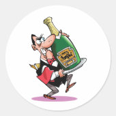 巨大ボトルのシャンパンシール ラウンドシール (正面)