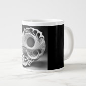 巨大マグカップ、20oz、(コーラルシェル-2) ジャンボコーヒーマグカップ (正面右)