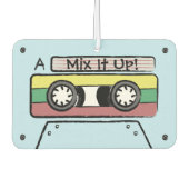 巨大マンガ手描きカセットテープ(A&B – 青) カーエアーフレッシュナー (正面)