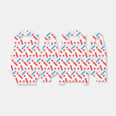 巨大モダン赤青まき誕生日パーティー フェイバーボックス (折り畳みなし)