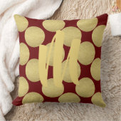 巨大モノグラム金ゴールド水玉模様 クッション (ブランケット)