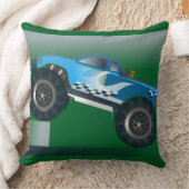 巨大モンスタートラックスピードウェイ愛好家デザイン クッション (ブランケット)