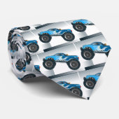 巨大モンスタートラックスピードウェイ愛好家デザイン ネクタイ (ロール)