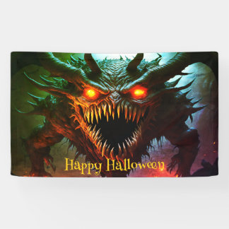 巨大モンスターハロウィーンのバナー 横断幕