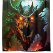 巨大モンスターハロウィーンシャワーカーテン シャワーカーテン (正面)